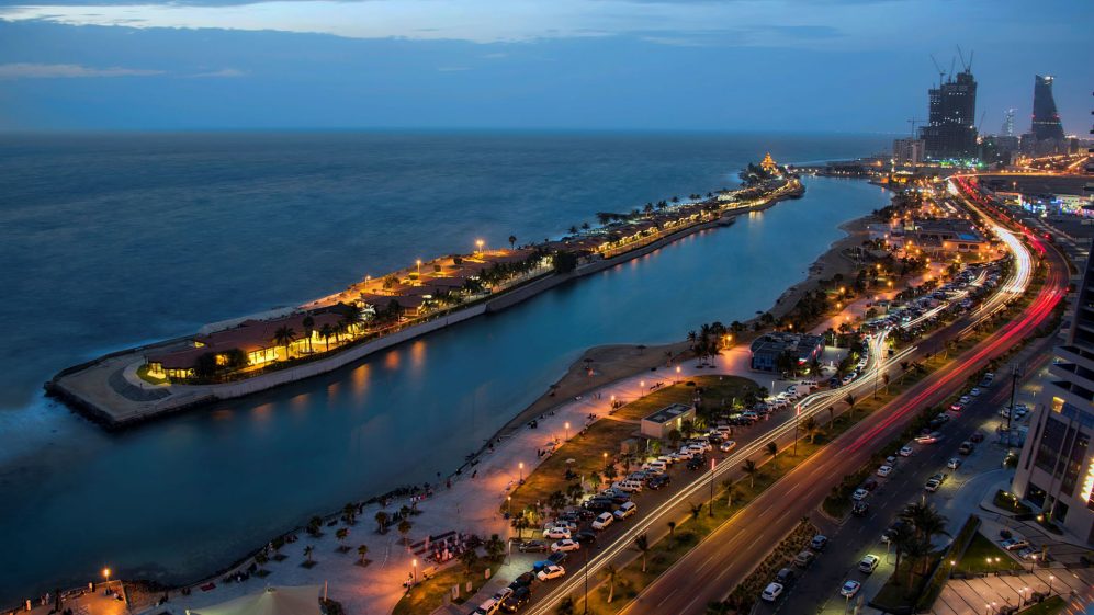 阿拉伯大奖赛举办地壮观的海滨大道