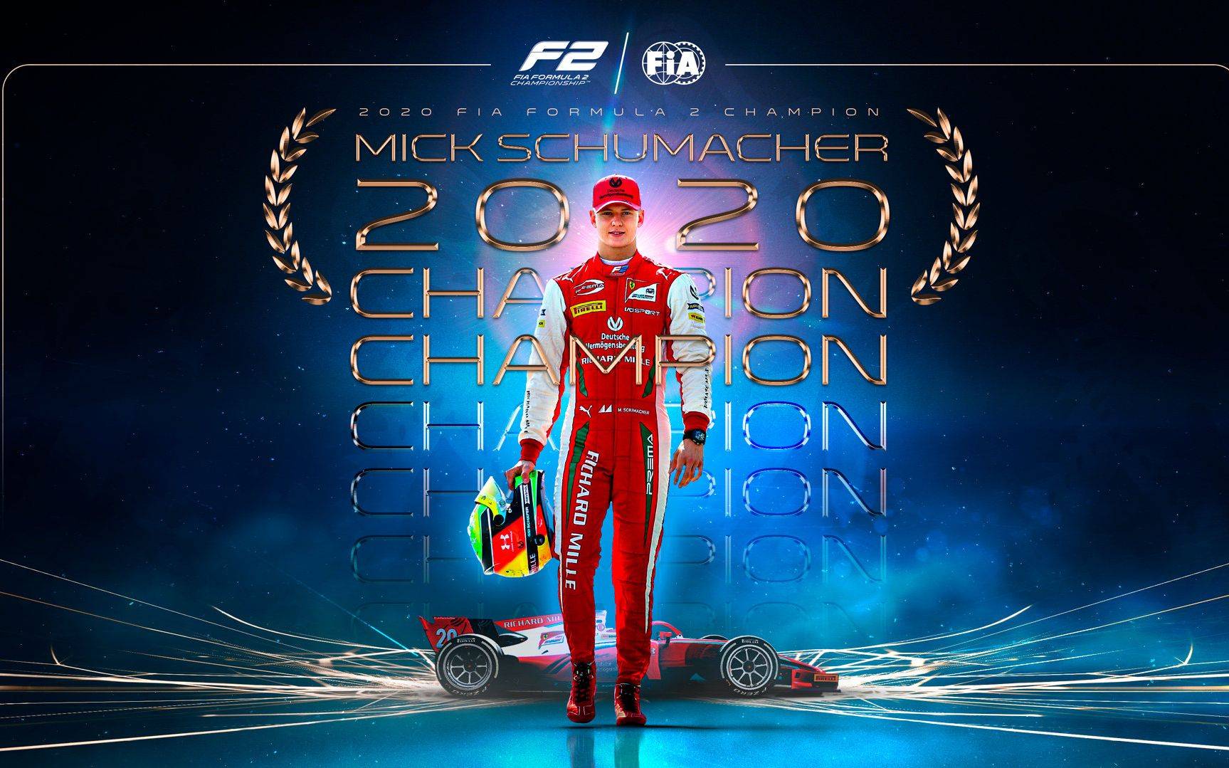米克·舒马赫夺F2锦标赛冠军，带着冠军迎接F1