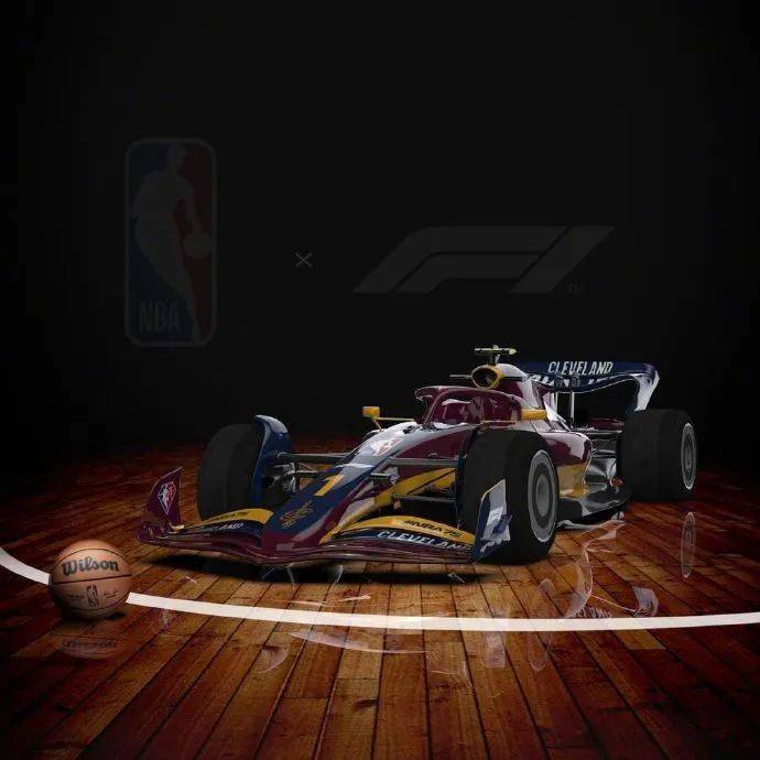 庆祝75周年，NBA和F1达成品牌合作发布NBA主题的F1赛车